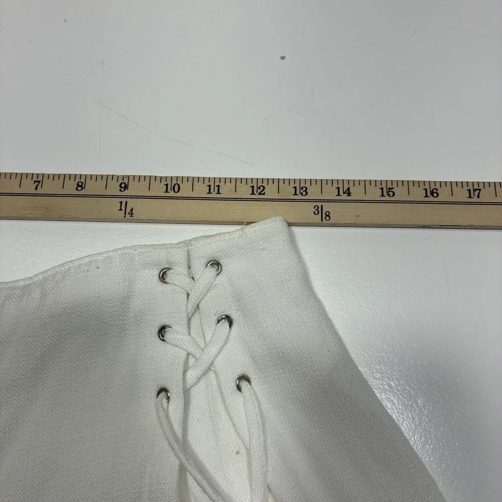 Club Monaco Womens Casual Short White 4(S) High Waist Lightweight Casual‎ Grunge - Picture 13 of 15